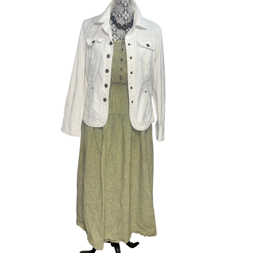 Live a Little - White Denim Jacket WOMEN’S SIZE MEDIUM Lightweight Coat